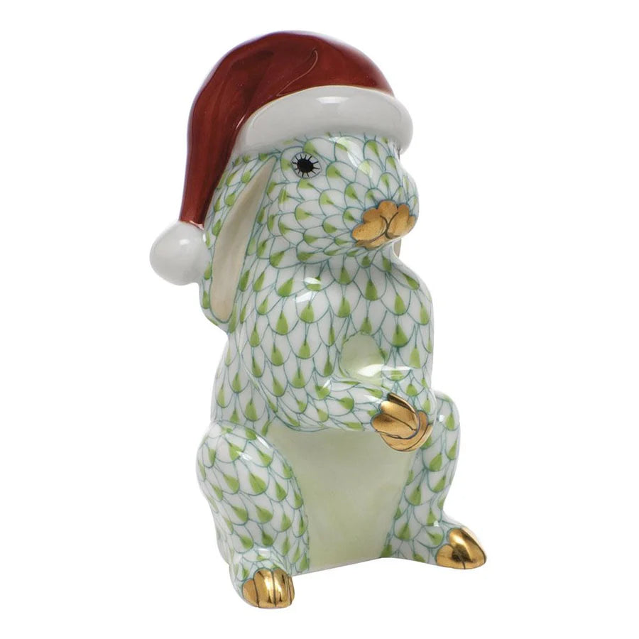 Herend Santa Bunny in Green