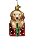 Golden Puppy Surprise Ornament