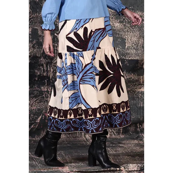 Maude Vivante Ada Skirt in Majestic Leaves