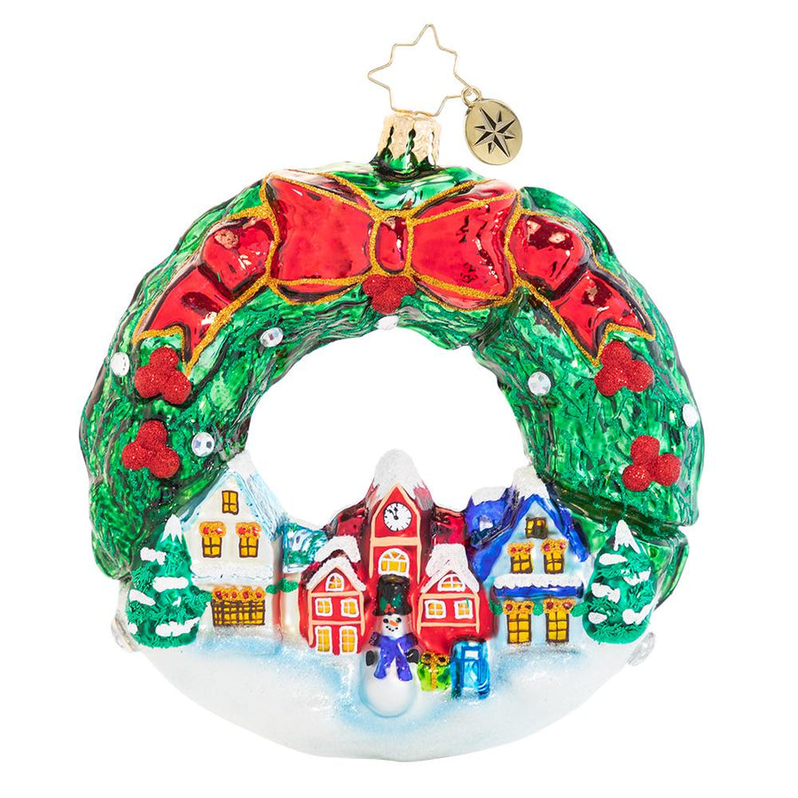 An All-Around Christmas Town! Ornament