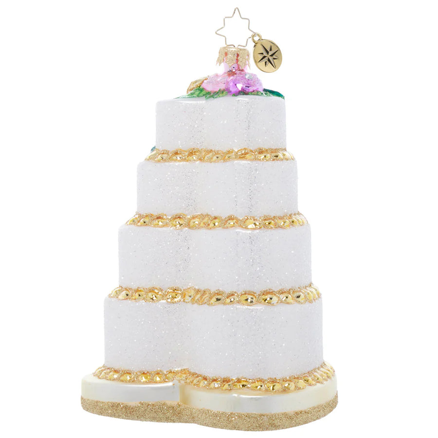 Heart Shaped Wedding Cake Ornament