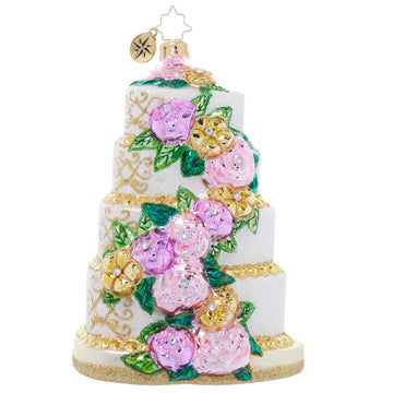 Heart Shaped Wedding Cake Ornament