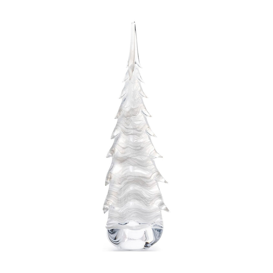 Simon Pearce Snowdrift Evergreen Glass Tree: 26 inch