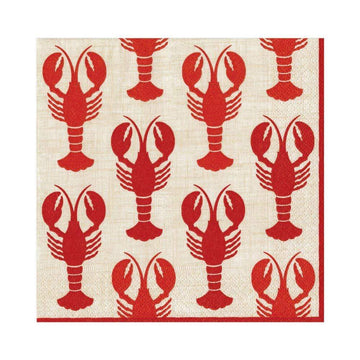 Caspari Lobster Napkin- Cocktail