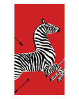 Caspari, Inc. Zebra Guest Napkin - Red