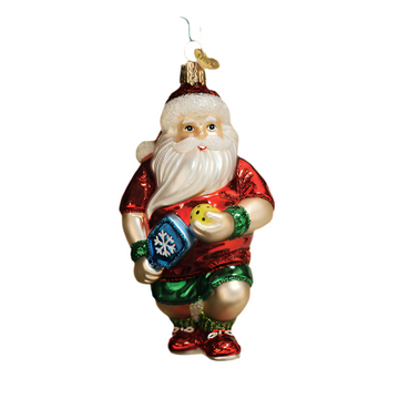 Pickleball Santa Ornament