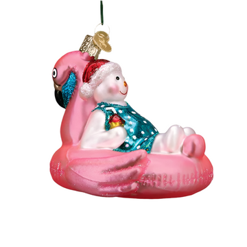 Pool Float Snowman Ornament