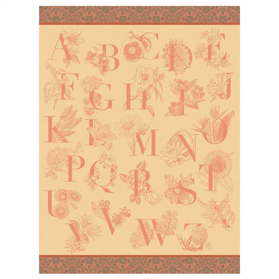 Le Jacquard Francais De A a Z Orange Tea Towel