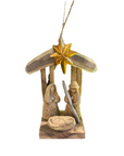 Driftwood Holy Family with Star Ornament