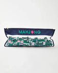 Navy Stitched Mahjong Bag