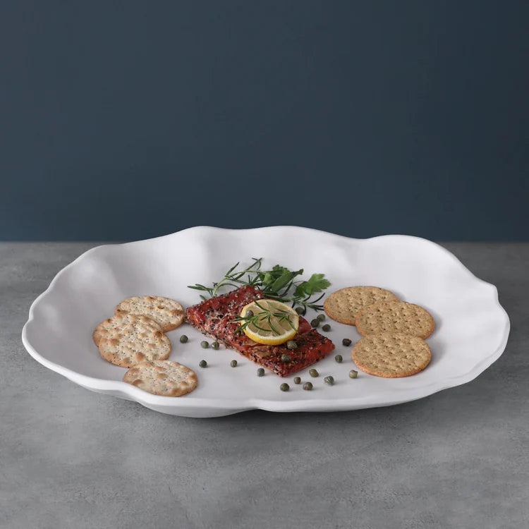 Beatriz Ball Vida Nube Large Oval Platter - White