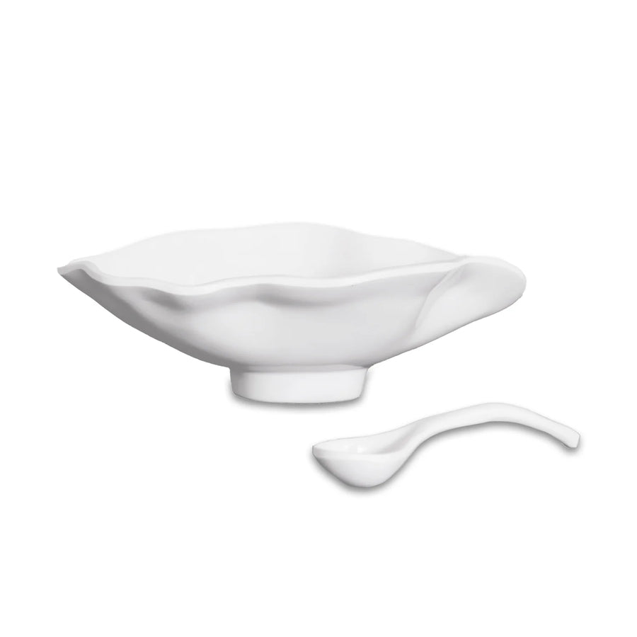 Beatriz Ball VIDA Nube Small Oval Bowl with Spoon - White