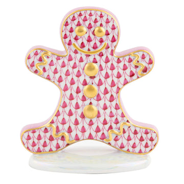 Herend Gingerbread Man in Raspberry