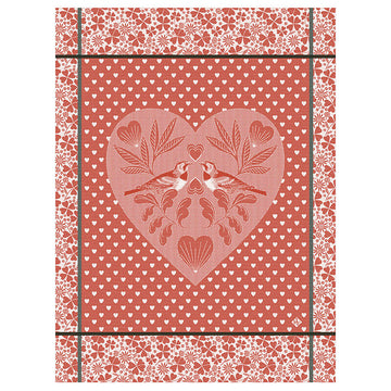 Le Jacquard Francais Amour Tea Towel in Red