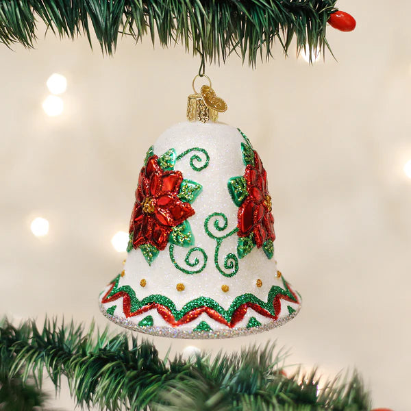 Poinsettia Bell Ornament