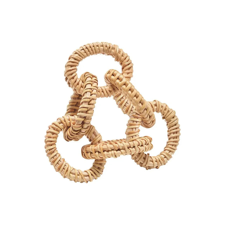 Kim Seybert Rattan Link Napkin Ring in Natural