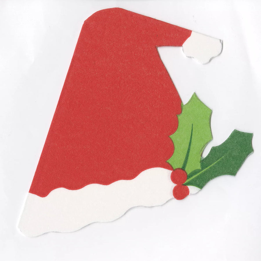 Caspari Die Cut Santa Hat Napkins - Set of 15