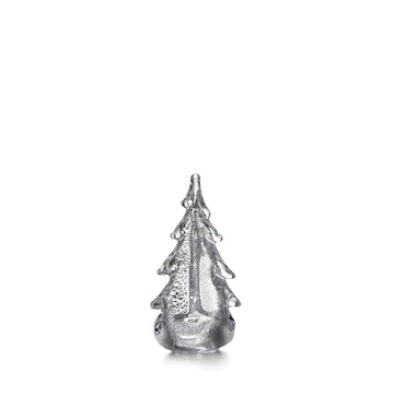 Simon Pearce Silver Leaf Evergreen Glass Tree: 6 inch