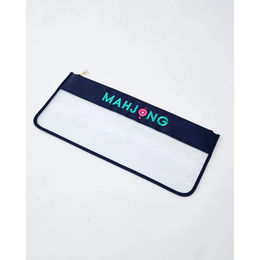 Navy Stitched Mahjong Bag