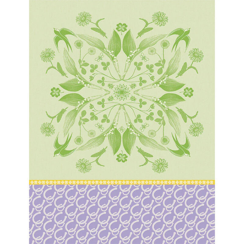 Le Jacquard Francais Porte Bonheur Green Tea Towel