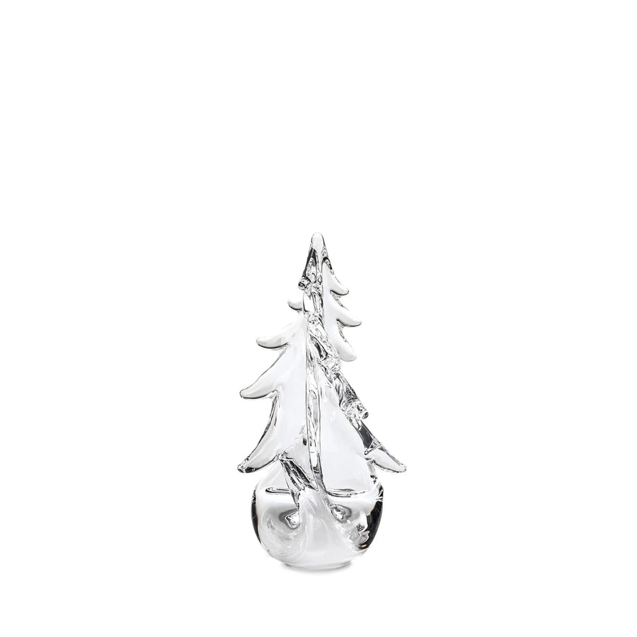 Simon Pearce Twist Evergreen Glass Tree in Gift Box:  14 Inch