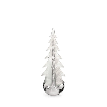 Simon Pearce Snowdrift Evergreen Glass Tree in Gift Box 14 inch