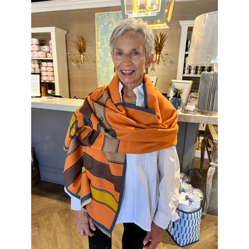 Connie Roberson Hermes Orange Shawl