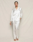 Petite Plume White Silk Pajama Set