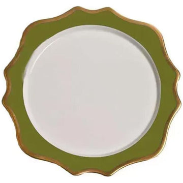 Hawfield-Rose Wedding Registry: Anna Weatherly Palette Charger in Meadow Green