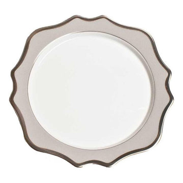 Freeman-Dickenson Wedding Registry: Anna Weatherly Palette Grey with Platinum Charger