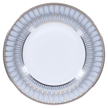 Freeman-Dickenson Wedding Registry: Deshoulieres Arcades Grey & Platinum Dessert Plate