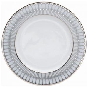 Freeman-Dickenson Wedding Registry: Deshoulieres Arcades Grey & Platinum Dinner Plate