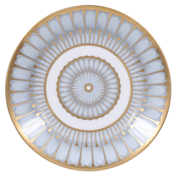 Fisher-Bame Wedding Registry: Deshoulieres Arcades Grey & Gold Bread and Butter Plate