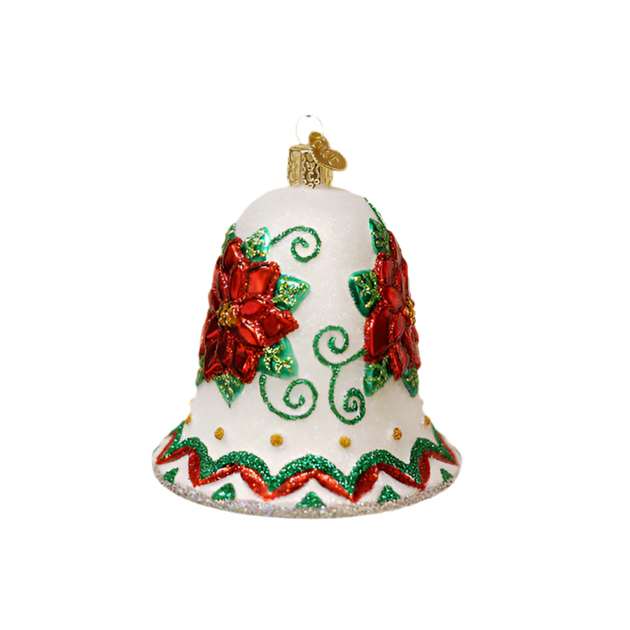 Poinsettia Bell Ornament