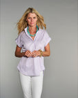 Claridge + King The Cap Sleeve League Top - Lavender Duo