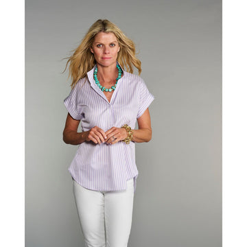 Claridge + King The Cap Sleeve League Top - Lavender Duo