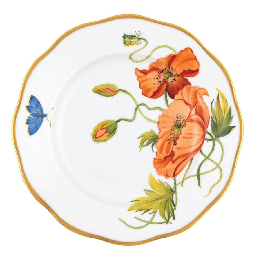 Gilday-Sloan Wedding Registry: Herend American Wildflower Salad Plate - California Poppy