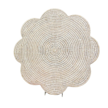 Burrow-Prewitt Wedding Registry: Caspari Round Scallop Rattan Placemat