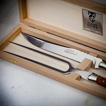 Harrell-Powell Wedding Registry: Claude Dozorme Berlingot Carving Set in Olive Wood