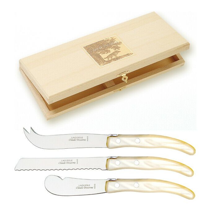 Stoughton-Bunting Registry: Claude Dozorme Berlingot Natural Cheese Knives (Boxed Set of 3)