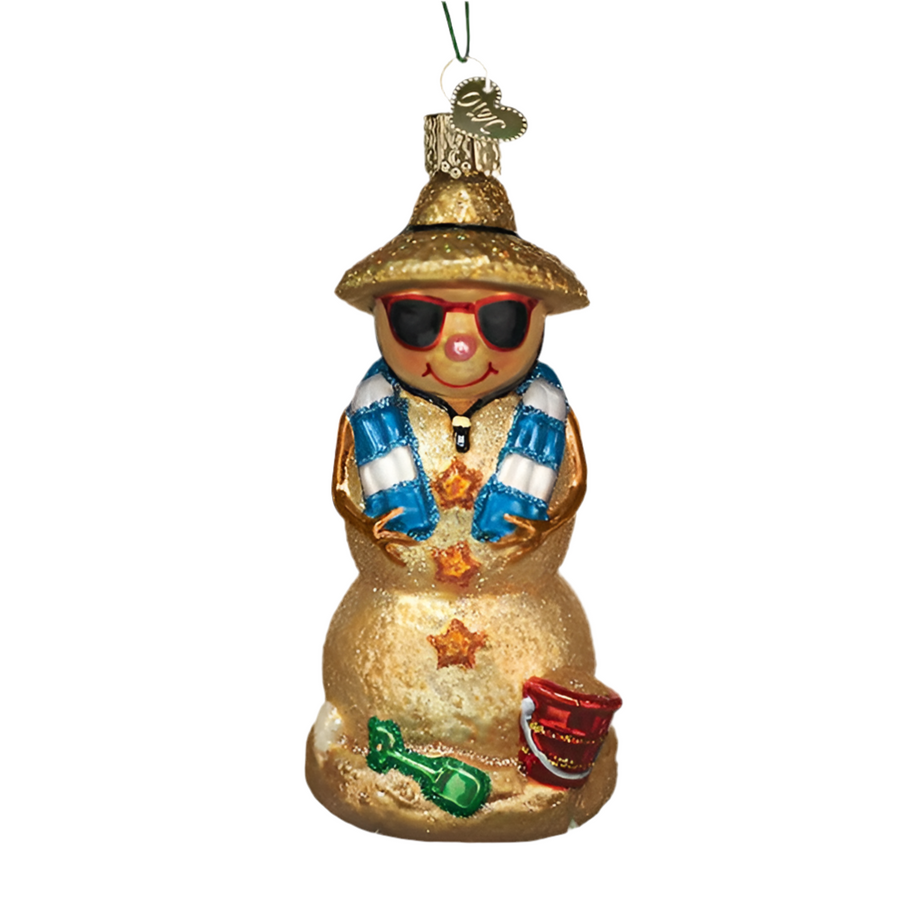 Sand Snowman Ornament