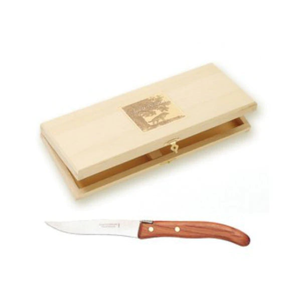 Lewis and Underwood Wedding Registry: Claude Dozorme Berlingot Olive Wood Steak Knives (Boxed Set of 6)