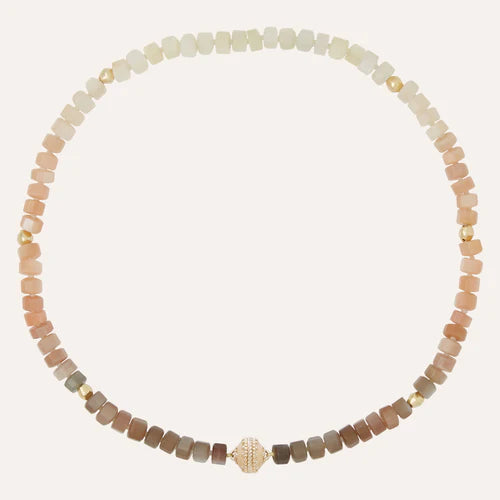 Clara Williams Peppercorn Ombre Moonstone Mini Necklace