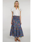 Elizabeth James The Label Izzy Skirt in Secret Garden Sapphire