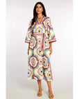 Elizabeth James The Label Talia Dress in Trellis Multi