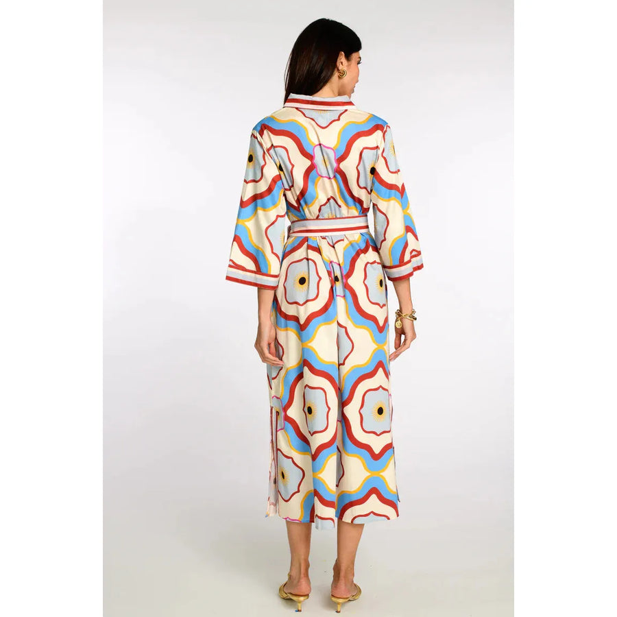 Elizabeth James The Label Talia Dress in Trellis Multi