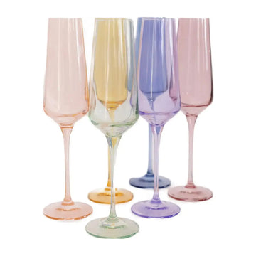 Burrow-Prewitt Wedding Registry: Estelle Pastel Mixed Flutes (Set of 6)