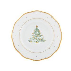 Fisher-Bame Wedding Registry: Herend Christmas Tree Dessert Plate