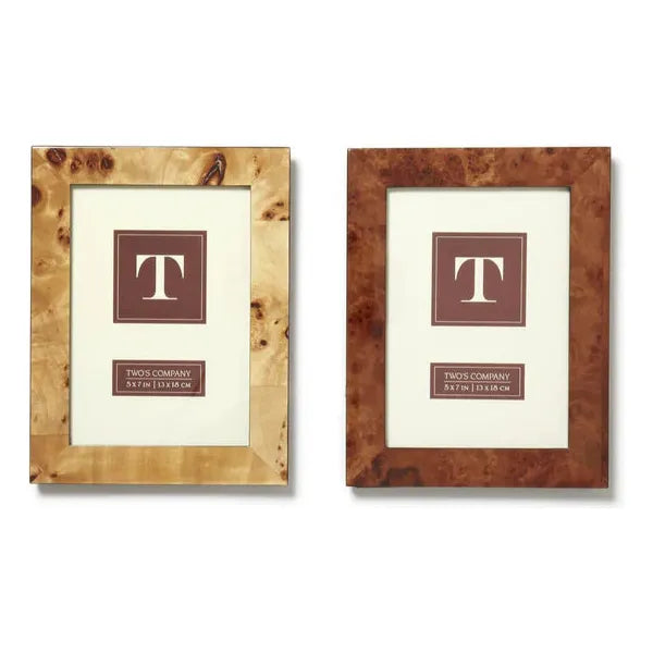 Two's Company Burled Wood Frame - Light Brown : 4x6