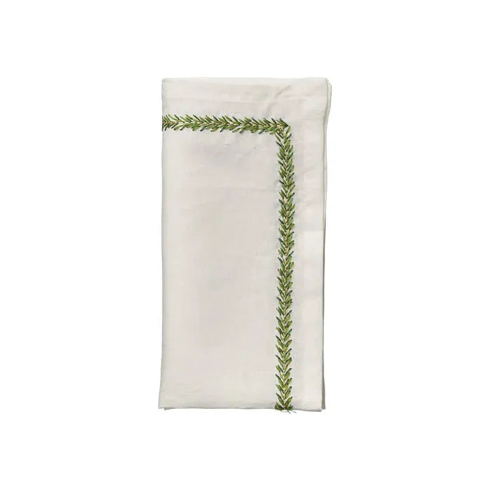 Skipper-Norris Wedding Registry: Jardin Napkin in Green and White